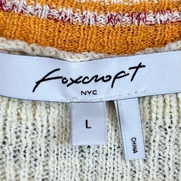 NWT Foxcroft New York Nico Textured Striped Open Front Long Vest Large - Picture 4 of 8